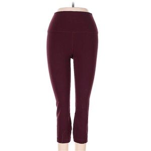 lululemon athletica Dark Red Maroon Capri Leggings Size 8 Wunder Under